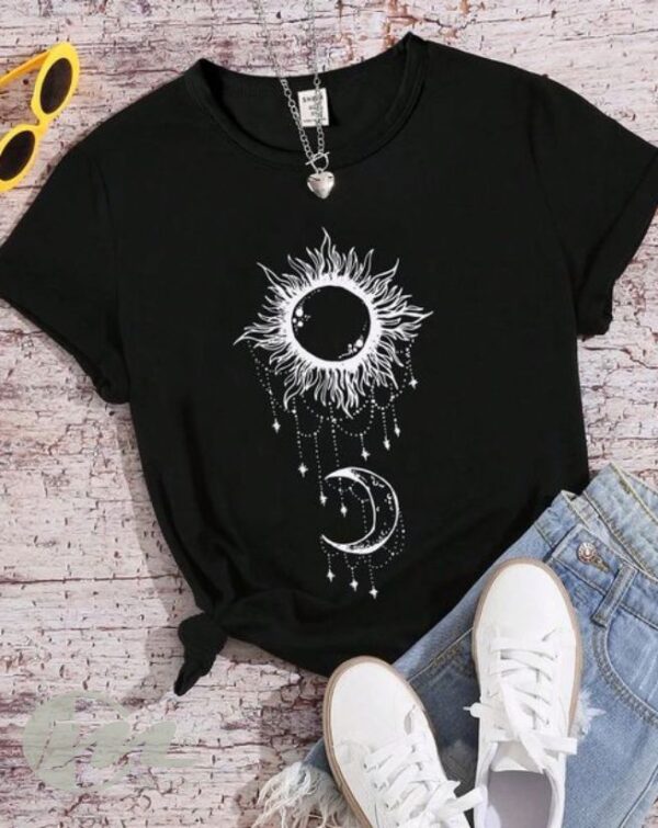 Camiseta básica dama sol y luna