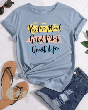 Camiseta básica dama good vibres