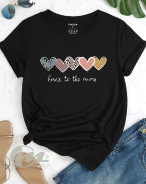 Camiseta básica dama corazones