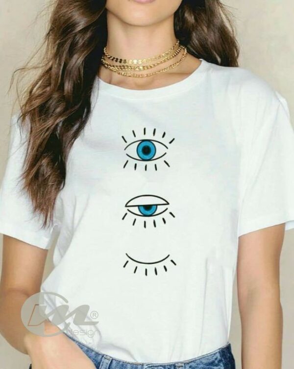 Camiseta básica dama ojos turcos