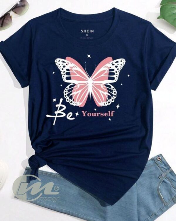 Camiseta básica dama mariposa