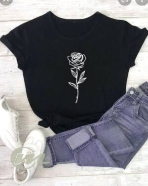 camiseta básica (ROSA BLANCA)