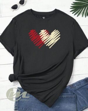 camiseta básica dama dos corazones