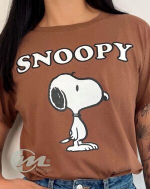 camiseta basica dama snoopy