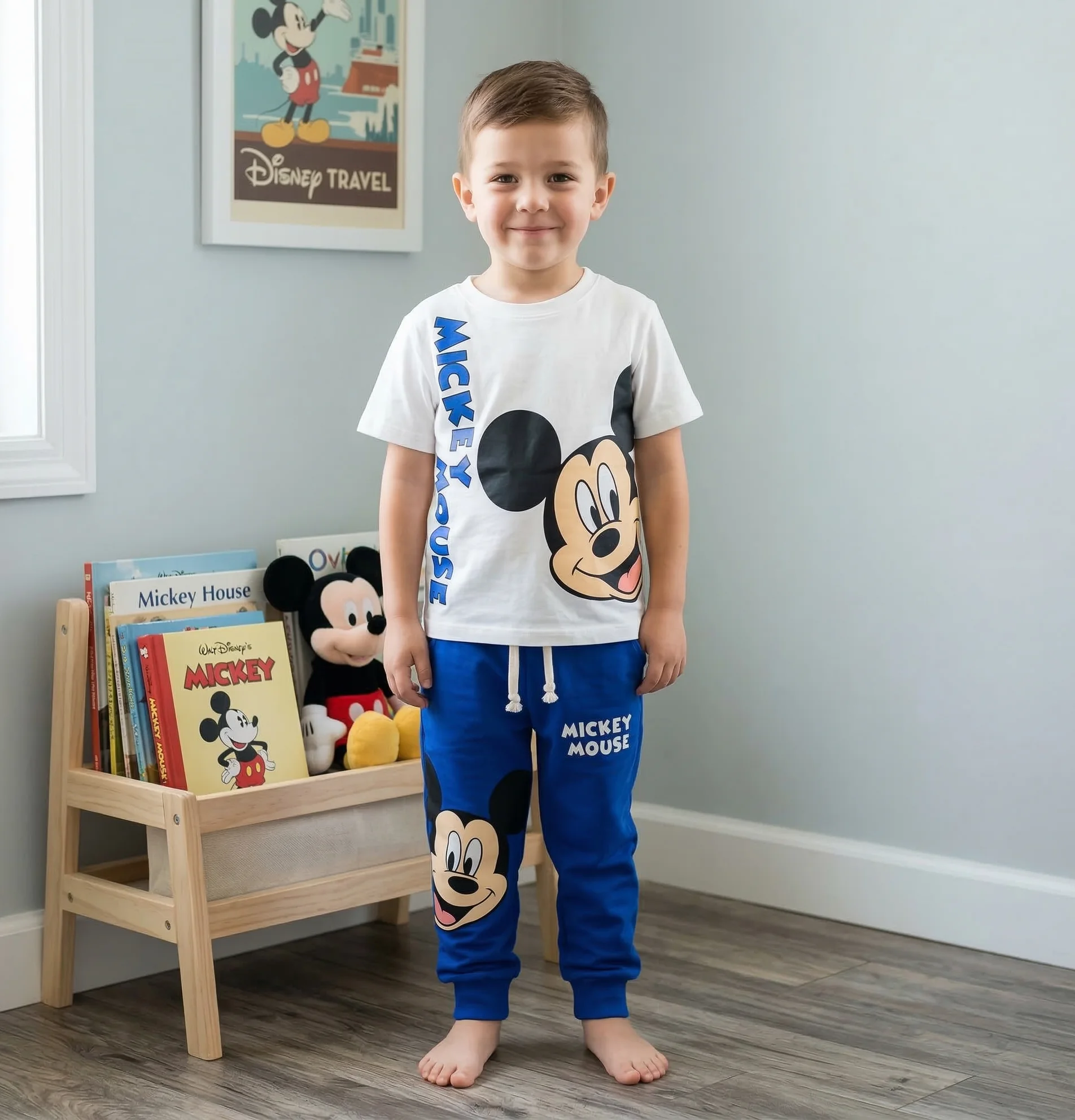 Conjunto Mickey Mouse "Blue Joy" (Camiseta + Jogger) vista 3