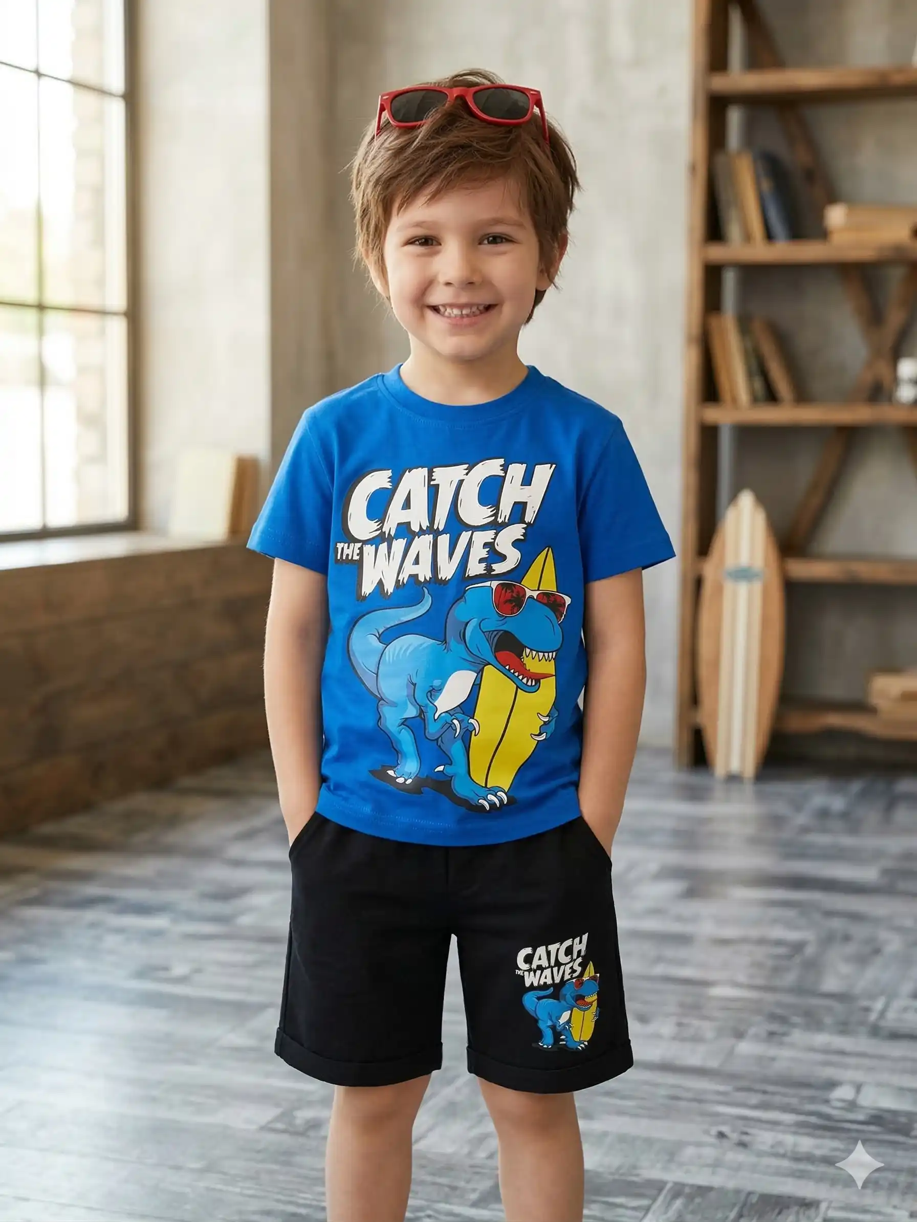 Conjunto "Dino Surf - Catch the Waves vista 3